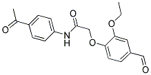2-(2-Ethoxy-4-formylphenoxy) acetic acid, N-(4-acetylphenyl) amide 结构式