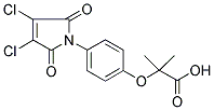 2-[4-(3,4-DICHLORO-2,5-DIOXO-2,5-DIHYDRO-1H-PYRROL-1-YL)PHENOXY]-2-METHYLPROPANOIC ACID 结构式