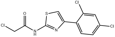 2-氯-N-[4-(2,4-二氯苯基)-1,3-噻唑-2-基]乙酰胺 结构式