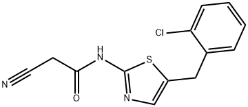 N-[5-(2-CHLORO-BENZYL)-THIAZOL-2-YL]-2-CYANO-ACETAMIDE 结构式