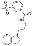 N-[(2,3-DIHYDRO-(1H)-INDOL-1-YL)PROPYL]-3-(METHYLSULPHONYL)BENZAMIDE 结构式