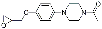 1-Acetyl-4-[4-(2-oxiranylmethoxy)phenyl]piperazine 结构式