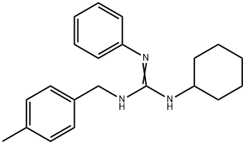 N-CYCLOHEXYL-N'-(4-METHYLBENZYL)-N''-PHENYLGUANIDINE 结构式