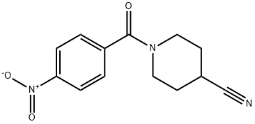 1-(4-硝基苯甲酰基)哌啶-4-甲腈 结构式