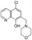 5-CHLORO-7-(MORPHOLIN-4-YLMETHYL)QUINOLIN-8-OL 结构式