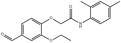 N-(2,4-DIMETHYL-PHENYL)-2-(2-ETHOXY-4-FORMYL-PHENOXY)-ACETAMIDE 结构式