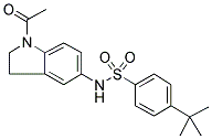 N-(1-ACETYL-2,3-DIHYDRO-(1H)-INDOL-5-YL)-4-TERT-BUTYLBENZENESULPHONAMIDE 结构式