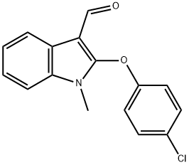2-(4-CHLOROPHENOXY)-1-METHYL-1H-INDOLE-3-CARBALDEHYDE 结构式