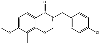 N-(4-CHLOROBENZYL)-2,4-DIMETHOXY-3-METHYLBENZENESULFINAMIDE 结构式