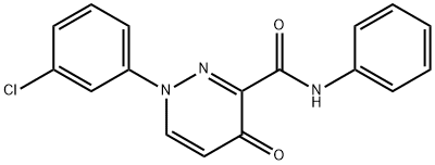 1-(3-CHLOROPHENYL)-4-OXO-N-PHENYL-1,4-DIHYDRO-3-PYRIDAZINECARBOXAMIDE 结构式