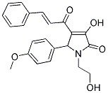 3-HYDROXY-1-(2-HYDROXYETHYL)-5-(4-METHOXYPHENYL)-4-[(2E)-3-PHENYLPROP-2-ENOYL]-1,5-DIHYDRO-2H-PYRROL-2-ONE 结构式