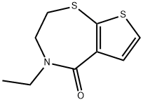 4-ETHYL-3,4-DIHYDROTHIENO[3,2-F][1,4]THIAZEPIN-5(2H)-ONE 结构式