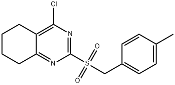 4-CHLORO-2-[(4-METHYLBENZYL)SULFONYL]-5,6,7,8-TETRAHYDROQUINAZOLINE 结构式