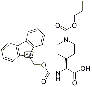 (S)-A-FMOC-D-ALLOC-4-PIPERIDYLGLYCINE 结构式