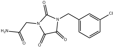 2-[3-(3-Chlorobenzyl)-2,4,5-trioxo-1-imidazolidinyl]acetamide 结构式