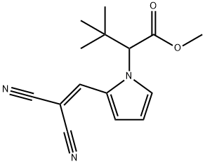 METHYL 2-[2-(2-CYANO-3-NITRILO-1-PROPENYL)-1H-PYRROL-1-YL]-3,3-DIMETHYLBUTANOATE 结构式