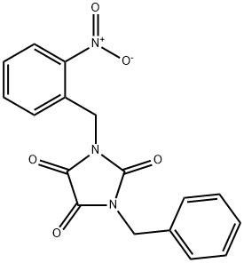 1-苄基-3-(2-硝基苄基)咪唑烷-2,4,5-三酮 结构式