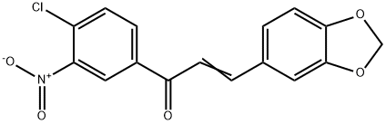 3-(1,3-BENZODIOXOL-5-YL)-1-(4-CHLORO-3-NITROPHENYL)-2-PROPEN-1-ONE 结构式