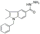 1-BENZYL-2,3-DIMETHYL-1H-INDOLE-5-CARBOXYLIC ACID HYDRAZIDE 结构式