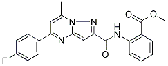 Methyl 2-({[5-(4-fluorophenyl)-7-methylpyrazolo[1,5-a]pyrimidin-2-yl]carbonyl}amino)benzoate 结构式