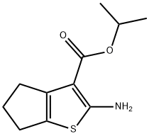 2-氨基-5,6-二氢-4H-环戊烷并[D]噻吩-3-羧酸异丙酯 结构式