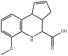 6-METHOXY-3A,4,5,9B-TETRAHYDRO-3H-CYCLOPENTA[C]QUINOLINE-4-CARBOXYLIC ACID 结构式