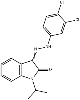 1-ISOPROPYL-1H-INDOLE-2,3-DIONE 3-[N-(3,4-DICHLOROPHENYL)HYDRAZONE] 结构式