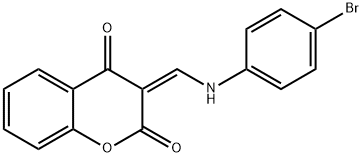 3-[(Z)-(4-BROMOANILINO)METHYLIDENE]-2H-CHROMENE-2,4-DIONE 结构式