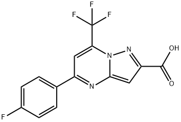 5-(4-氟苯基)-7-(三氟甲基)-2-吡唑[1,5-A]嘧啶羧酸 结构式