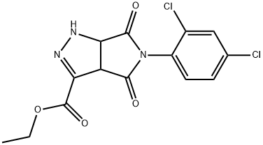 ETHYL 5-(2,4-DICHLOROPHENYL)-4,6-DIOXO-1,3A,4,5,6,6A-HEXAHYDROPYRROLO[3,4-C]PYRAZOLE-3-CARBOXYLATE 结构式