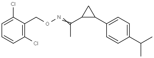 1-[2-(4-Isopropylphenyl)cyclopropyl]-1-ethanone O-(2,6-dichlorobenzyl)oxime 结构式