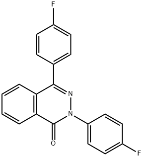 2,4-BIS(4-FLUOROPHENYL)-1(2H)-PHTHALAZINONE 结构式