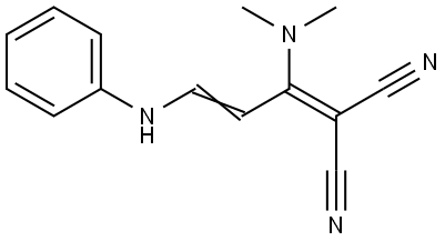 2-[3-Anilino-1-(dimethylamino)-2-propenylidene]malononitrile 结构式