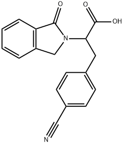 3-(4-CYANOPHENYL)-2-(1-OXO-1,3-DIHYDRO-2H-ISOINDOL-2-YL)PROPANOIC ACID 结构式