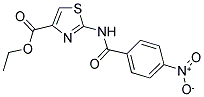 ETHYL 2-[(4-NITROBENZOYL)AMINO]-1,3-THIAZOLE-4-CARBOXYLATE 结构式