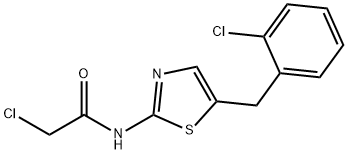2-CHLORO-N-[5-(2-CHLOROBENZYL)-1,3-THIAZOL-2-YL]ACETAMIDE 结构式