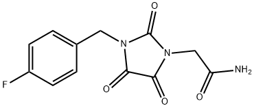 2-[3-(4-FLUOROBENZYL)-2,4,5-TRIOXO-1-IMIDAZOLIDINYL]ACETAMIDE 结构式