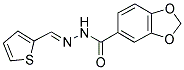 N'-[(E)-2-THIENYLMETHYLIDENE]-1,3-BENZODIOXOLE-5-CARBOHYDRAZIDE 结构式