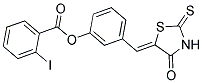 3-[(Z)-(4-OXO-2-THIOXO-1,3-THIAZOLIDIN-5-YLIDENE)METHYL]PHENYL 2-IODOBENZOATE 结构式