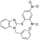 1-BENZYL-2-[(2,4-DINITROPHENYL)THIO]-1H-BENZIMIDAZOLE 结构式