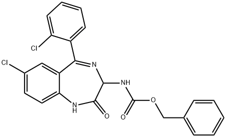 (R,S)-Z-3-AMINO-7-CHLORO-5-(2-CHLOROPHENYL)-2-OXO-1,4-BENZODIAZEPINE 结构式