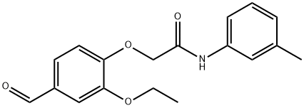 2-(2-乙氧基-4-甲酰基苯氧基)-N-(间甲苯基)乙酰胺 结构式
