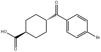TRANS-4-(4-BROMOBENZOYL)CYCLOHEXANE-1-CARBOXYLIC ACID 结构式