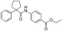 ETHYL 4-((PHENYLCYCLOPENTYL)CARBONYLAMINO)BENZOATE 结构式