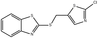 1,3-BENZOTHIAZOL-2-YL (2-CHLORO-1,3-THIAZOL-5-YL)METHYL SULFIDE 结构式