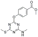 METHYL 4-{[4-(METHYLAMINO)-6-(METHYLTHIO)-1,3,5-TRIAZIN-2-YL]OXY}BENZOATE 结构式