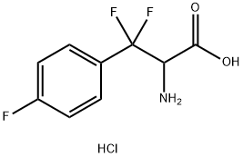 2-Amino-3,3-difluoro-3-(4-fluoro-phenyl)-propionic acid HCl 结构式