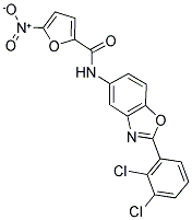 N-[2-(2,3-DICHLOROPHENYL)-1,3-BENZOXAZOL-5-YL]-5-NITRO-2-FURAMIDE 结构式