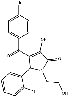 4-(4-BROMOBENZOYL)-5-(2-FLUOROPHENYL)-3-HYDROXY-1-(2-HYDROXYETHYL)-1,5-DIHYDRO-2H-PYRROL-2-ONE 结构式