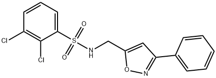 2,3-DICHLORO-N-[(3-PHENYL-5-ISOXAZOLYL)METHYL]BENZENESULFONAMIDE 结构式